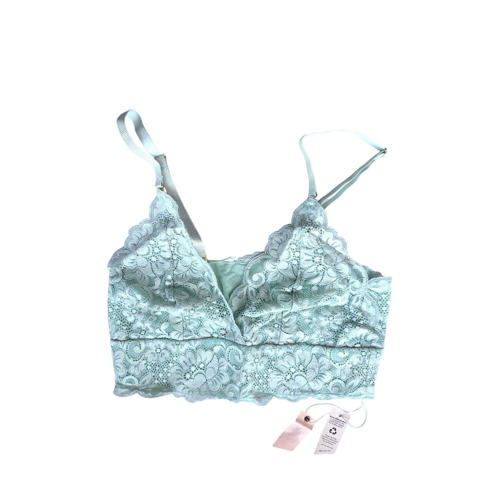 Free People x HAH Smarty Lace Bralette • Blue Size XS Eco Coquette •Limited